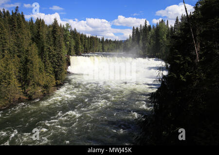 Dawson Falls dans le parc provincial Wells Gray, British Columbia, Canada. Le parc est célèbre pour de spectaculaires chutes d'eau et la géographie pittoresque Banque D'Images