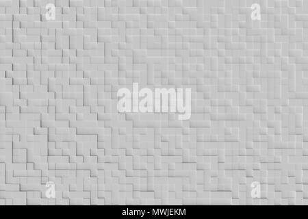 Noir et Blanc Résumé Cube géométrique 3D Modèle de conception d'arrière-plan Banque D'Images