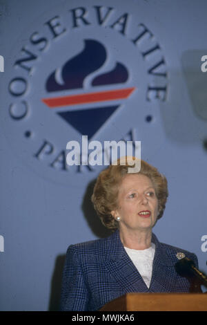 MARGARET THATCHER (1925-2013) chef du parti conservateur en 1990 Banque D'Images