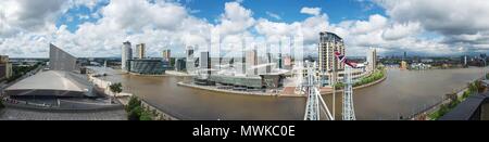 Quay West et de vues, Salford Quays, Manchester Banque D'Images