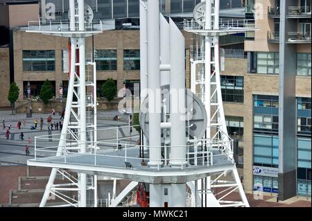 Quay West et de vues, Salford Quays, Manchester Banque D'Images