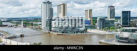 Quay West et de vues, Salford Quays, Manchester Banque D'Images