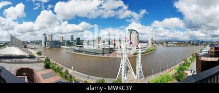 Quay West et de vues, Salford Quays, Manchester Banque D'Images