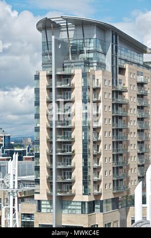 Quay West et de vues, Salford Quays, Manchester Banque D'Images