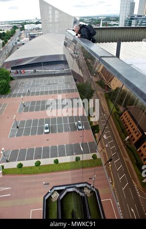 Quay West et de vues, Salford Quays, Manchester Banque D'Images