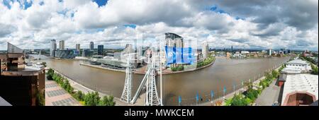 Quay West et de vues, Salford Quays, Manchester Banque D'Images