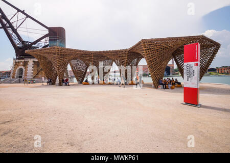 Vo Trong Nghia Architectes, Bambou Stalactite pavilion, 2018 Biennale d'architecture de Venise, l'Arsenale Venise Banque D'Images