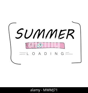 La main d'expression conceptuelle de chargement. Design lettrage pour t-shirts, cartes Illustration de Vecteur