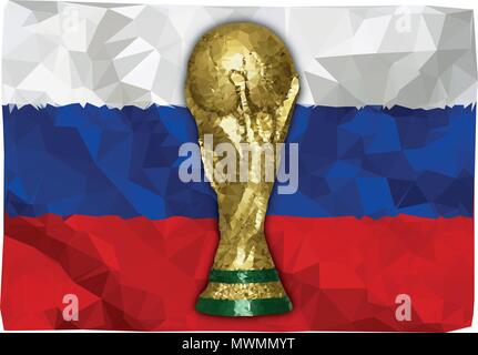 Coupe du monde 2018, la Russie style polygonale Illustration de Vecteur