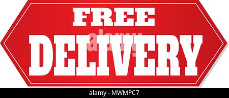 Étiquette de livraison gratuite Illustration de Vecteur