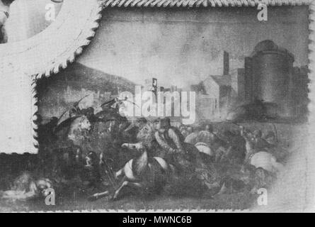 . Anglais : Plafond dans la salle des chevaliers du château de Pidhirtsi (Bataille d'Hönigfelde). Polski : Plafon w Sali Rycerskiej Podhorcach Bitwa w zamku (pod) Trzcianą. Années 1640. 486 Inconnu 05 Plafon Sala Hotel Zielony Banque D'Images