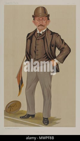 . Les hommes du jour n° 527 : Caricature de Gurdon, ancien Temple Edward England rugby le capitaine. Légende indiquait 'Rugby Union'. circa 1891 (publié le 2 janvier 1892). 'Substance' (Henry Charles Seppings-Wright) 258-du-Temple Gurdon Vanity Fair 2 Janvier 1892 Banque D'Images