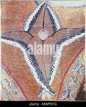 . Русский. серафим Шестикрылый : Мозаика собора ря Неа-мон Мони на о-ве Хиос. 1042-1056 гг. 11e siècle. anonimus 552 Seraph (mosaïque à Nea Moni) Banque D'Images