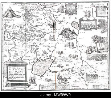 . Русский Россия Московия Тартария :. Англо голландская-карта ru:1562 года (Лондон) с исправлениями 1598 года (Антверпен). Latina : Russiae Moscoviae et Tartariae, 1637-1710) . 1562 et 1598. Русский : Антоний Дженкинсон:ru English : Anthony Jenkinson 533 Russiae-Moscoviae-et-Tartariae-Descriptio Anthony-Jenkinson-et-les-de-Jode-1562-1598 Banque D'Images