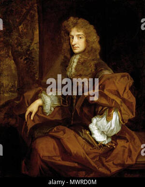 . Anglais : Portrait de Sir Charles Sedley, par Sir Godfrey Knellor (date inconnue, mais l'auteur est décédé en 1723). 15 avril 2012. Sir Godfrey Kneller (1646-1723) 561 Sir Charles Sedley par Sir Godfrey Kneller Banque D'Images