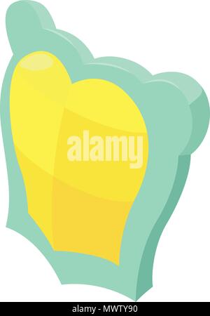 Icône de bouclier du corps, style isométrique Illustration de Vecteur