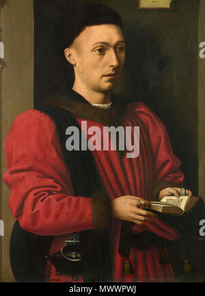 Portrait d'un jeune homme 496 Portrait d'un jeune homme c1460 Petrus Christus cropped Banque D'Images