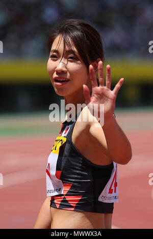 La femme d'Osaka 4 00m au Relais Stade Yanmar Nagai, Osaka, Japon. 20 mai, 2018. Chisato Fukushima (JPN) Athlétisme : Championnats du Monde de Défi Seiko Golden Grand Prix d'Osaka féministe 4 00m au Relais Stade Yanmar Nagai, Osaka, Japon . Credit : YUTAKA/AFLO SPORT/Alamy Live News Banque D'Images