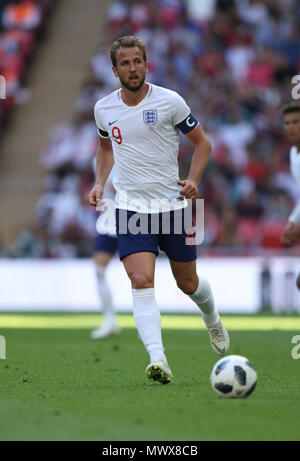 Wembley, Londres, Royaume-Uni. 2e juin 2018. Harry Kane (E) à l'Angleterre v Nigeria International match amical, au stade de Wembley, le 2 juin 2018. **Cette photo est pour un usage éditorial uniquement** Crédit : Paul Marriott/Alamy Live News Banque D'Images