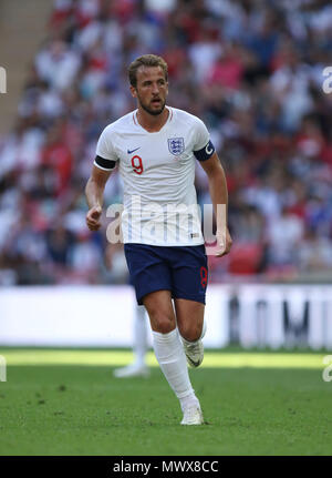 Wembley, Londres, Royaume-Uni. 2e juin 2018. Harry Kane (E) à l'Angleterre v Nigeria International match amical, au stade de Wembley, le 2 juin 2018. **Cette photo est pour un usage éditorial uniquement** Crédit : Paul Marriott/Alamy Live News Banque D'Images