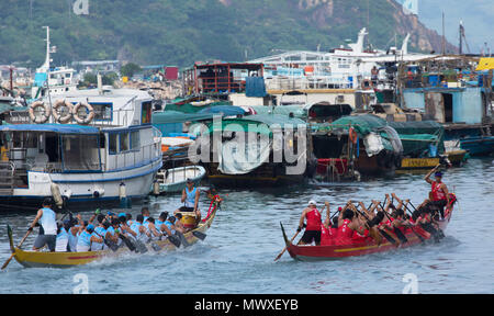 Dragon Boat Race, de Shau Kei Wan, Hong Kong Island, Hong Kong, Chine, Asie Banque D'Images