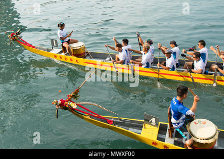 Dragon Boat Race, de Shau Kei Wan, Hong Kong Island, Hong Kong, Chine, Asie Banque D'Images