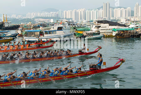 Dragon Boat Race, de Shau Kei Wan, Hong Kong Island, Hong Kong, Chine, Asie Banque D'Images