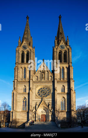 Eglise de Saint Ludmila, Prague, République Tchèque, Europe Banque D'Images