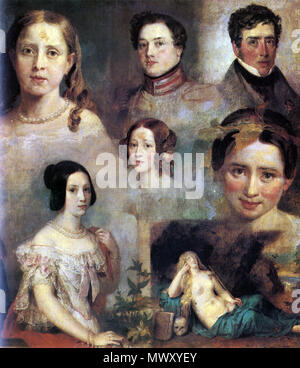 . В. А. Голике. ХУДОЖНИКА ЗАПИСНАя КНИЖКА. Фрагмент. Холст, масло. 150 * 120. Собрание М. Фроловой. // Советский музей август, 1986 4 (90) . 19e siècle. Vasily Golike Golike C. 624. Croquis Banque D'Images