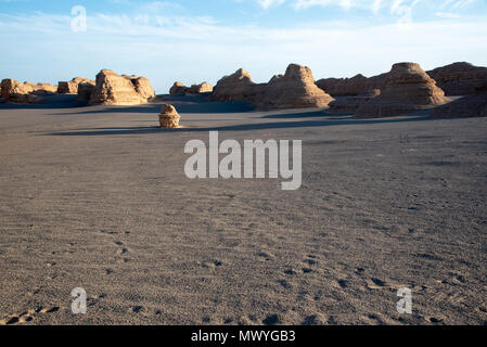 Formations rocheuses dans le parc géologique national Yadan, Province de Gansu, Chine Banque D'Images