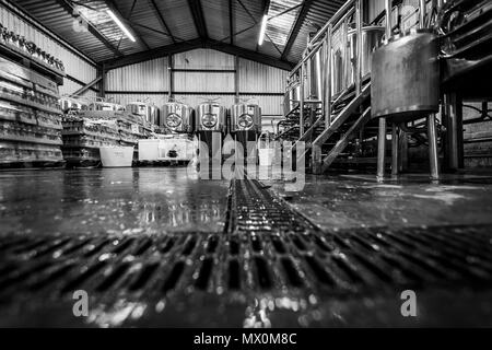 Baa Brewing Appuyez sur la nuit. Artisanat de Chepstow indépendante ale brewhouse est titulaire d'un mensuel Appuyez sur soir, donc le public peut déguster leurs bières. Banque D'Images