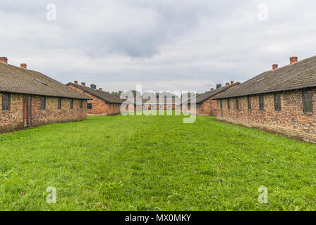 Auschwitz, Pologne - le camp d'extermination les plus mortelles plus pendant l'holocauste, et encore aujourd'hui une expérience inoubliable pour chaque visiteur Banque D'Images