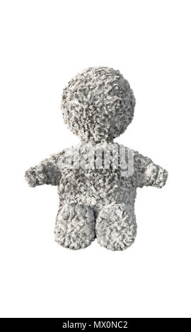 Poupée furry isolé sur fond blanc 3d illustration Banque D'Images
