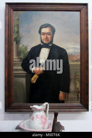 . Retrato de Juan Rafael Mora . Español : Juan Rafael Mora, président de Costa Rica en 1849-1860 English : Juan Rafael Mora Porras, président du Costa Rica 1849-1860 . Avant 1943 424, Juan Rafael Mora Porras -pteCR por Povedano MHJS f1 Banque D'Images