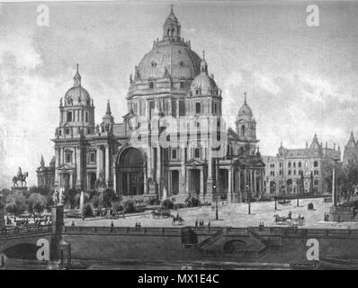 . Deutsch : ABB Illustrirte Zeitung. aus Nr. 2813 vom 27. Mai 1897, S. 676 Der neue Dom à Berlin nach senneur Vollendung. Nach dem Entwurf des GES. Regierungsraths Pr. J. C. Raschdorff gezeichnet Georg von Junghändel Vgl. REF. S. 677 : Unsere figure, die eine vom dans trefflicher Junghändel Architekten Georg Weise gezeichnete Perspective des Entwurfs gibt, zeigt die Lage des gewaltigen Bauwerks unter den umgebenden Bauten. Wir sehen diesseits des Spreearms auf den Schinkelplatz, vor uns Schlossfreiheit und Lustgarten,mit dem Denkmal Friedrich Wilhelm III. geschmückt, dahinter erhebt sich der Banque D'Images