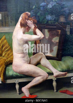 . English : Femme rousse au miroir . 17 avril 2016, 12:01:56. Georges A. L. Boisselier 205 Femme rousse au miroir Banque D'Images