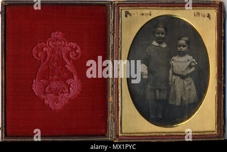 . Portrait de Charley Longfellow (à gauche) et Erny Longfellow (à droite), ch. 1849. . 1849 CharleyLongfellow ErnyLongfellow 71849 NationalParkService US Banque D'Images