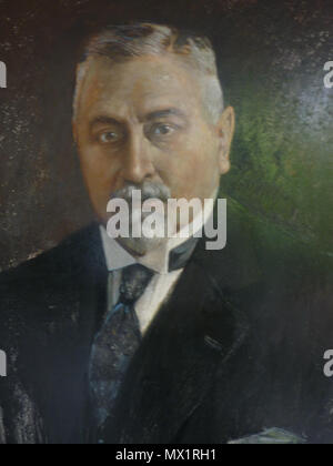 . Anglais : Portrait de Karl Gerstein (1864-1924) Deutsch : Portraitgemälde von Karl Gerstein (1864-1924) . Environ 1912 (portrait présente Gerstein à un âge d'environ 50 ans). Anonyme (pas de signature de l'artiste peintre visible sur la peinture) 336 Karl Gerstein Banque D'Images