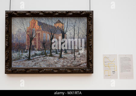 . L'église de Sainte-Catherine à Zwijnaarde . Il s'agit d'un fichier créé au musée : Musée des beaux-arts de Gand . 30 juillet 2016, 13:57:25. Adrian POPAN 239 George Buysse - l'église de Sainte-Catherine à Zwijnaarde (Gand) Banque D'Images