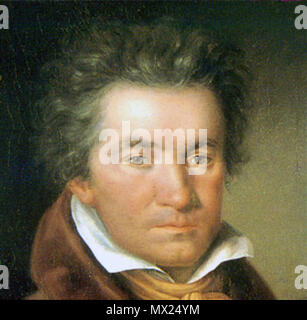 . Anglais : Détail d'un portrait de Ludwig van Beethoven English : Détail d'un portrait de Ludwig van Beethoven . 1815. Willibrord Mähler, Joseph (1778-1860) 78 Beethoven 4 Banque D'Images