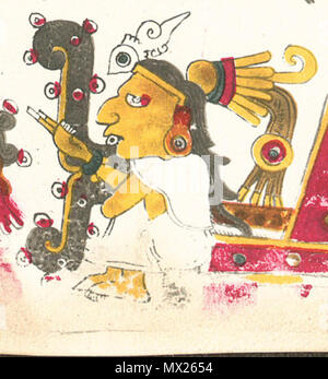 . Anglais : un dessin de Tecciztecatl, l'une des déités décrites dans le Codex Borgia : Español Ilustración de Tecciztecatl, una de las deidades descritas en el Códice Borgia . Pre-Columbian. Tecciztecatl inconnu 589 Banque D'Images