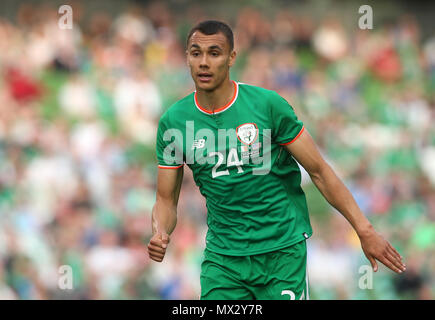 République d'Irlande's Graham Burke durant la match amical à l'Aviva Stadium de Dublin. Banque D'Images