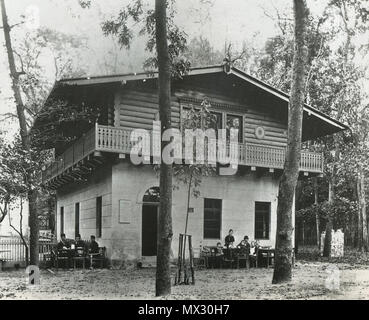 . Deutsch : Wirtshaus Moorlake à Berlin-Wannsee, Bildpostkarte von 1910 (Ausschnitt) . 2 avril 2013, 11:23:23. 343 1910 Moorlake Klein-Glienicke inconnu Banque D'Images