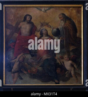 . English : Couronnement de la Vierge . Français : En l'église d'Avenay-Val-d'Or . . XVIIe ; 2013-06-01 11:30:51. G.Garitan 146 Couronnement de la Vierge XVII0 9293 Banque D'Images