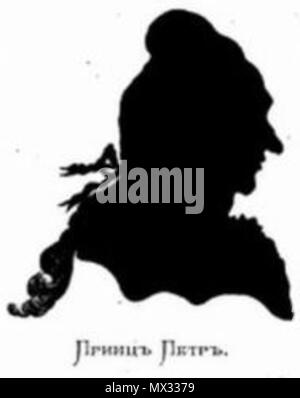 . Брауншвегское семейство : Русский . Entre 1780 et 1782. К. Бошняк 559 Silhouettes des Royals russe - Petr Banque D'Images