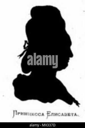 . Брауншвегское семейство : Русский . Entre 1780 et 1782. К. Бошняк 559 Silhouettes des Royals russe Mattá - Banque D'Images