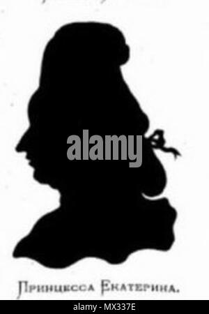 . Брауншвегское семейство : Русский . Entre 1780 et 1782. К. Бошняк 559 Silhouettes des Royals russe - Ekaterina Banque D'Images