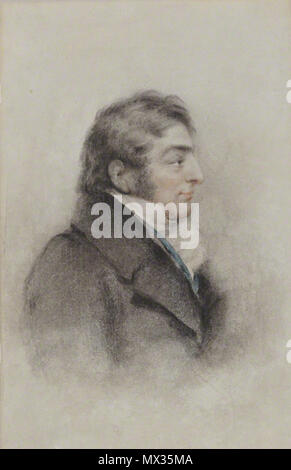 . Anglais : Portrait de J. M. W. Turner par Charles Turner, chalk, 1842 . 1842. Charles Turner (1774-1857) 124 Charles Turner - J. M. W. Turner Banque D'Images