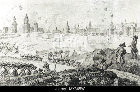 . Anglais : Maastricht, Pays-Bas. Vue du siège de Maastricht par l'armée révolutionnaire française dirigée par le général De Miranda en 1793. 19 juin 2014, 16:25:41. Dimensions : Jacobus Buys, 1795. Imprimer : Reinier Vinkeles ou Cornelis Bogerts. 61793 Beleg van Maastricht (J'achète, 1795) Banque D'Images