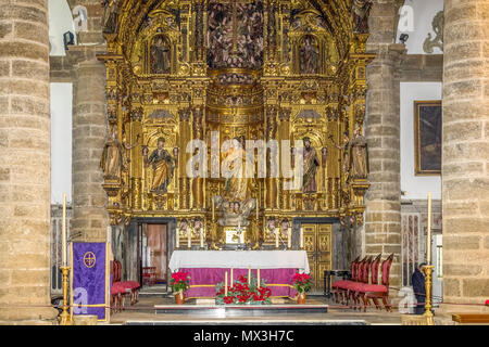 L'intérieur de l'ancienne cathédrale, Cadix, Andalousie, Espagne Banque D'Images